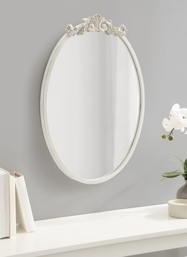 Kate and Laurel Arendahl Traditional Vertical Oval Wall Mirror; 18 x 24; Anti... - Picture 4 of 8