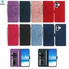 Case for iPhone 17 16 15 14 13 12 11 Embossed Leather Wallet Case Phone Cover