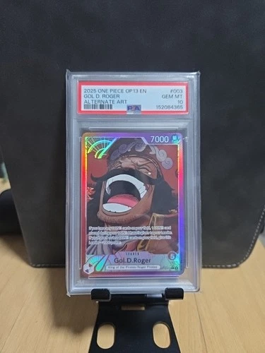 2025 ONE PIECE OP13-CARRYING ON HIS WILL ALTERNATE ART #003 GOL D. ROGER PSA 10
