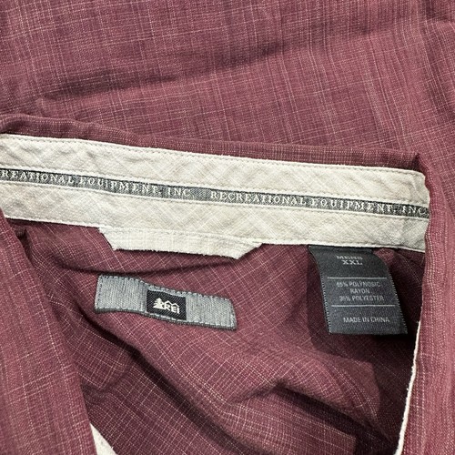 REI Shirt Mens XXL Mahogany Polynosic Rayon Athleisure Hiking Fishing - Picture 3 of 8