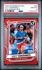 2024-25 PANINI DONRUSS FIFA THE ROOKIES RED #20 LILY YOHANNES PSA 8