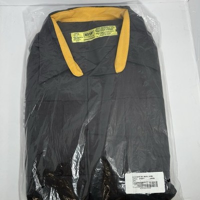 Red Kap SY32 Performance Plus Shop Shirt Charcoal Yellow XXL-LN NIP OilBlok