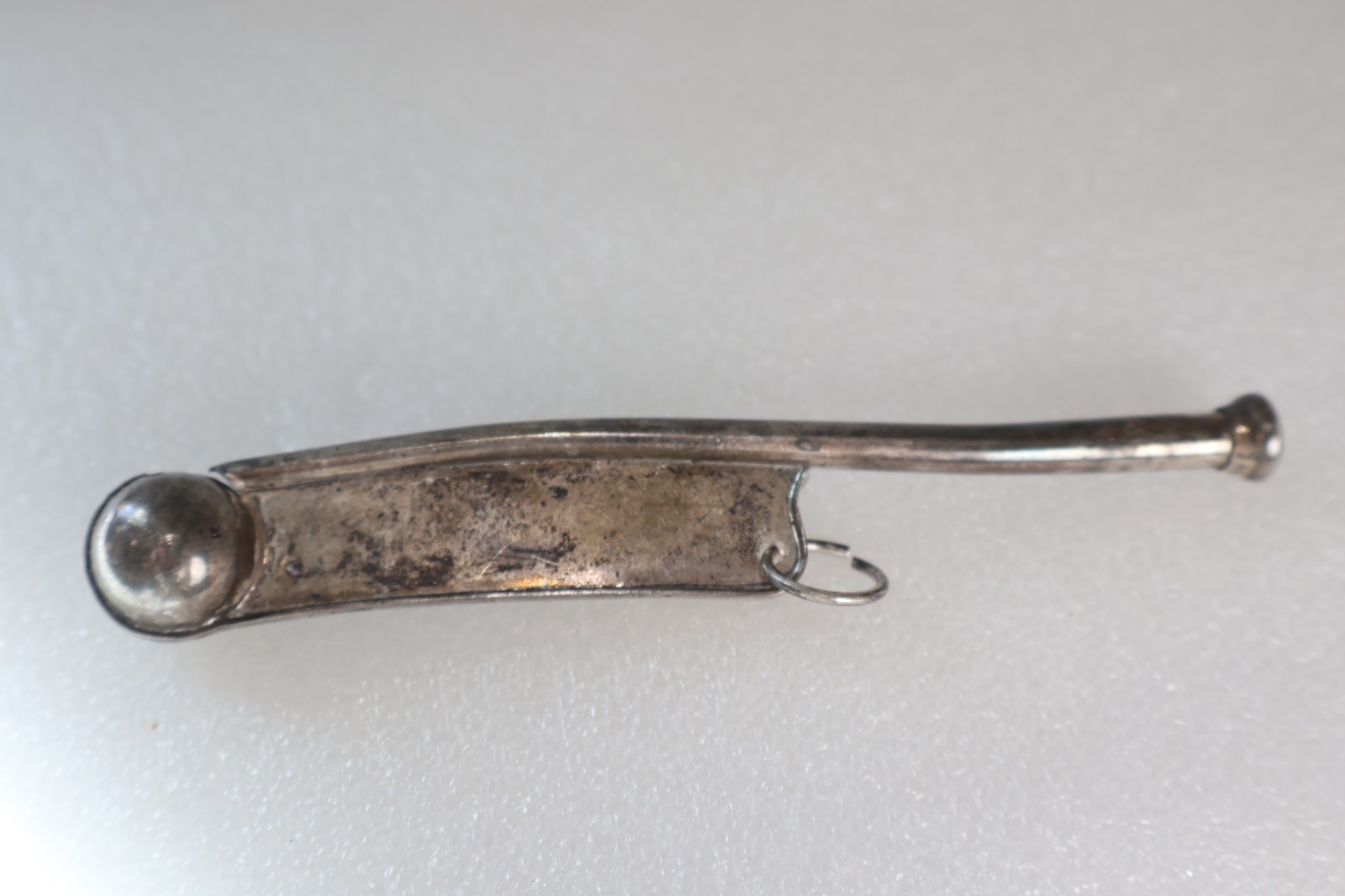Vintage Sailors Bosun's Call Boatswain's Pipe Whistle 925 Sterling Silver 5 1/2