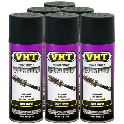 VHT High Temp Paint SP652 (6pk); Epozy Paint 11oz Aerosol Satin Black 250°F