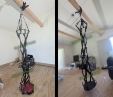 Leather Strap Cage Harness – 8 Strap Hanging Body Cage – Used Stage Prop – READ