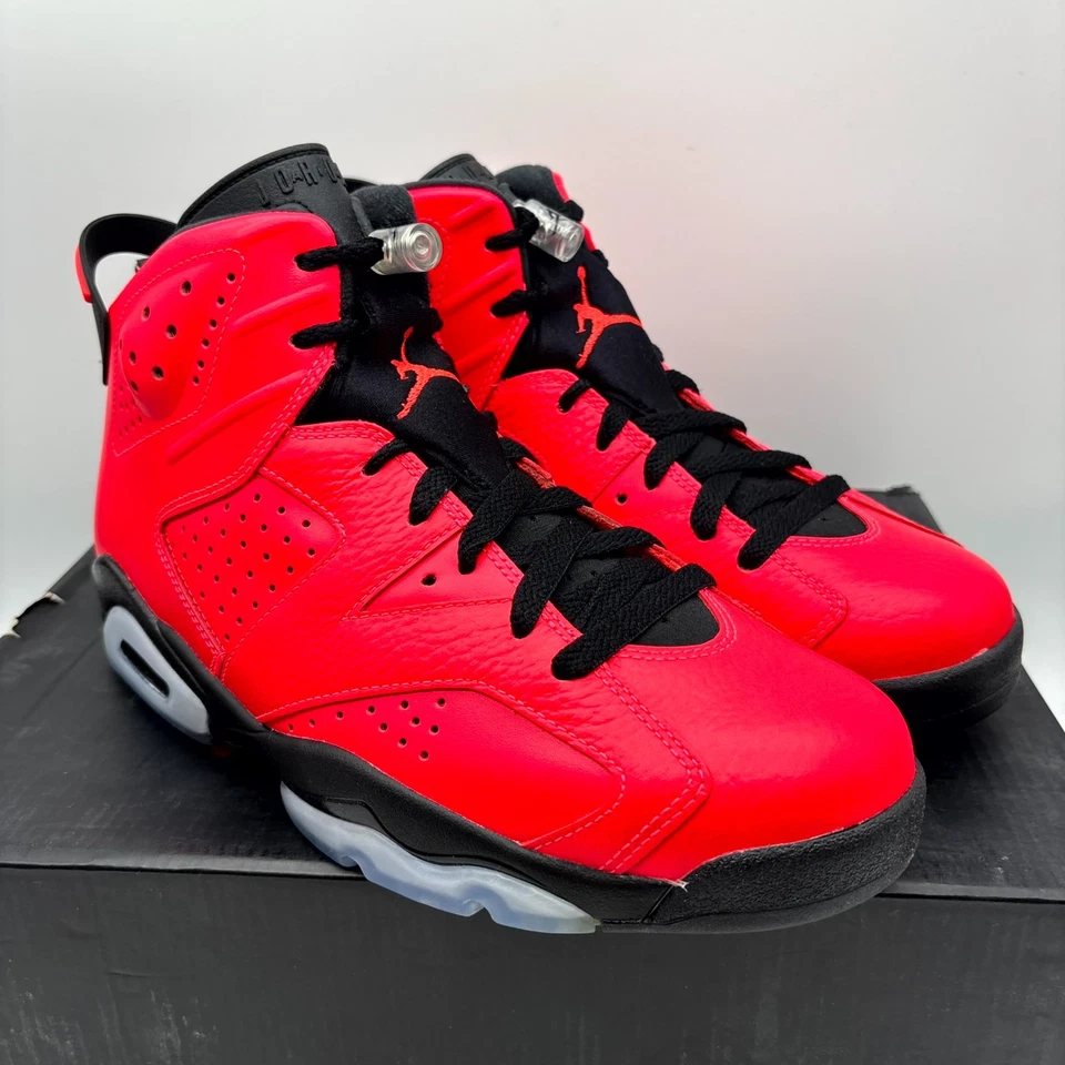 Air Jordan 6 Retro Infrarrojo 23 Toro Cuero Zapatos Atléticos 8.5 Para Hombre 384664-623 Foto 2 de 4