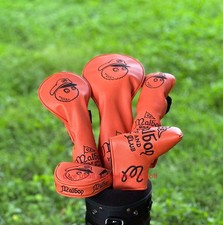 Golf Club Head Covers Driver Wood Hybrid Head Covers Putter Head Covers Orange