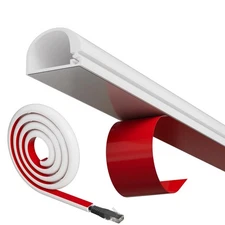 39" TV Wall Cord Hider Self-Adhesive Flexible Silicone White Cable Cover