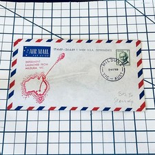 Vintage FDC Australia 1969 Air Mail First Day Cover Mildura 5c Stamp Experiment