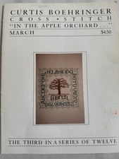 Curtis Boehringer Cross Stitch Chart - March in the Orchard - tree- Vintage 90s 