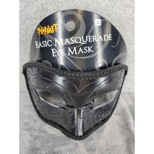 Spirit Halloween Basic Masquerade Eye Mask Black Adult Masque Costume Accessory