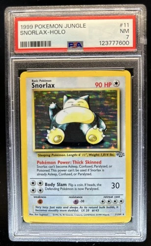 1999 Pokemon Jungle Snorlax #11/64 PSA 7