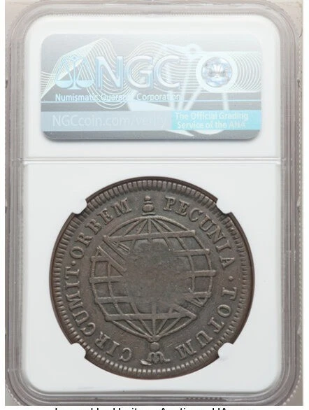 Piratini Republic Giuseppe Garibaldi Ragamuffin War Brazil 40 Reis NGC VF35 BR ! - Image 4 of 4