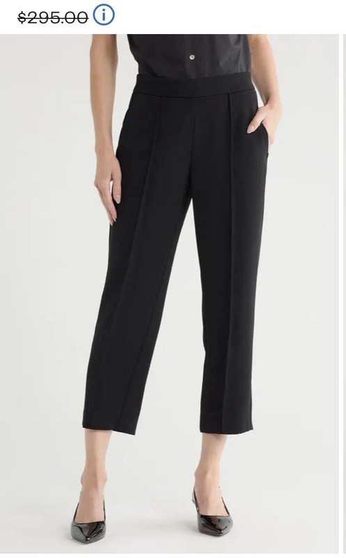 NWT $295 VINCE Black Perfect High Waist Pants Trousers Career Nordstrom Sz L