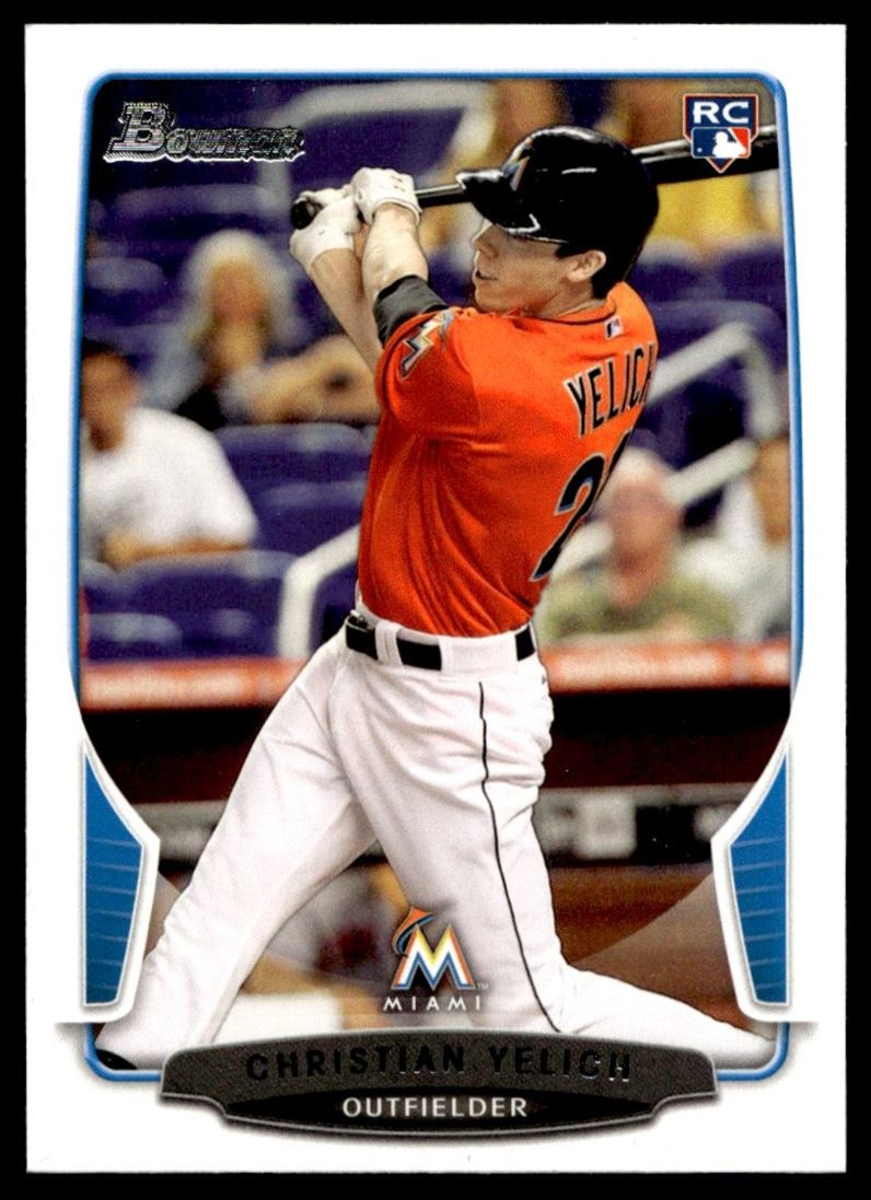 2013 Bowman Draft Picks Christian Yelich Rookie Miami Marlins #40 C23