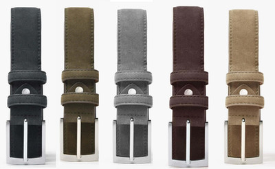 Dan John Herren Freizeit Wildleder Gürtel in Grün, Braun Alle Größen Italienisches Design