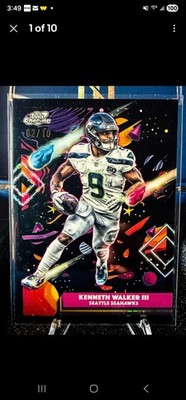 Topps Cosmic Chrome /10 2025 Kenneth Walker III Seahawks #90 Serial Numbered
