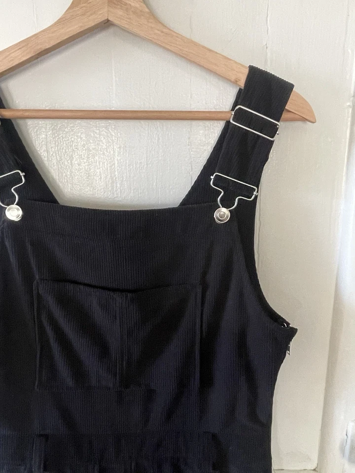 Macacão Anthropologie Avec Les Filles Veludo Feminino M Preto Bellbottom Boho - Imagem 2 de 4