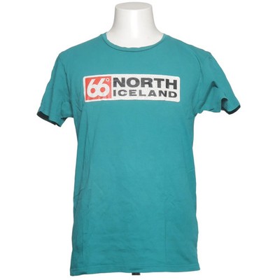 66 North, T-shirt, Größe: M, Türkis, Bio-Baumwolle, Print, Herren #LjE