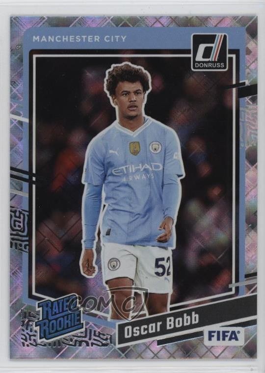 2023-24 Panini Donruss FIFA Rated Rookie Diamond Oscar Bobb #178 Rookie RC 15t1