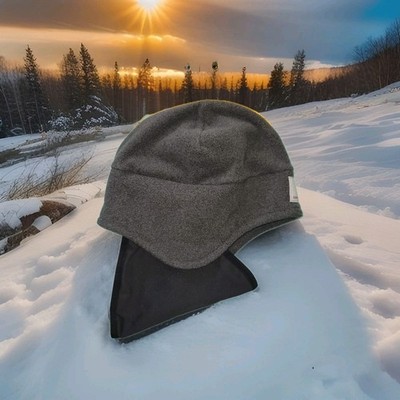 Carhartt 2 In 1 Beanie & Mask Charcoal Heather Gray One Size Fits All 