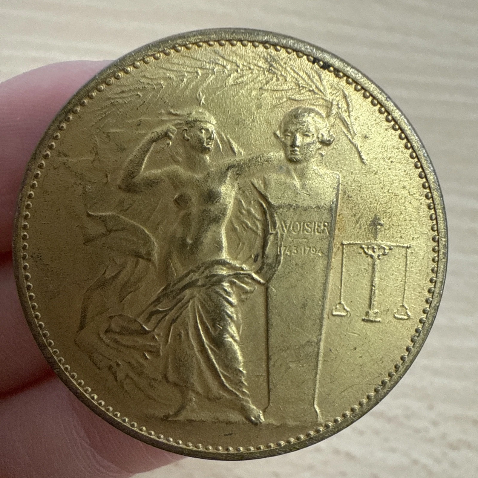 Médaille Union Des Industries Chimiques Yves Mouaze 1998 Par Lavoisier 1743-1794