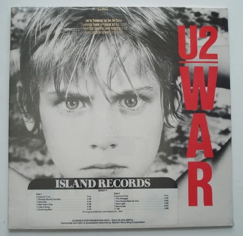 U2 War ISLAND 90067-1 Original SEALED PROMO vinyl LP Bono