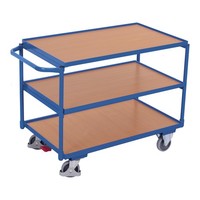 Variofit Tischwagen Mit 3 LadefläChen 985 X 595 Mm Schiebegriff Waagerecht