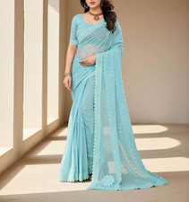 Lycra Blend Saree with sarees for women ready to wear