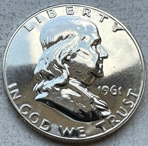 1961 Proof Franklin Half Dollar 90% Silver-INV#8332