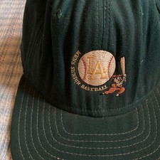 Rare 60s Los Angeles Dodgers MLB Logo Cap Vintage Original USA Made Wool