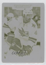2017-18 Upper Deck Compendium Printing Plate Yellow 1/1 Brenden Dillon #510 b9t