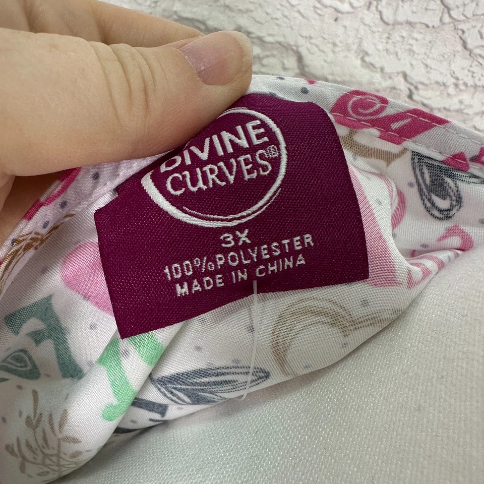 Women's NWT 3X Divine Curves scrub top blessed faith love words Nurse Medical - Image 4 of 4