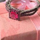 Vintage Silver  (.925) Ruby Ring