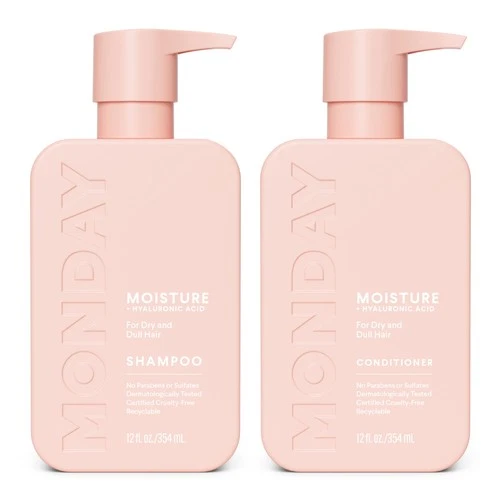 Moisture Shampoo + Conditioner Set for Dry, Coarse, Stressed, Frizzy Hair, Ma...
