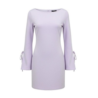Urban Outfitters Womens Lilac Dress With Lace-Up Bell Sleeves Size M | eBay Urban Outfitters Womens Lilac Dress With Lace-Up Bell Sleeves Size M | eBay