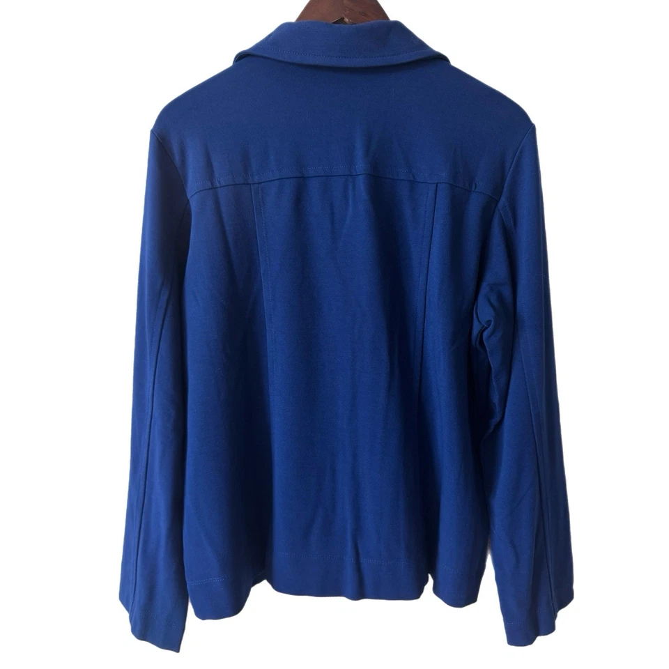 Chaqueta Blazer Chico’s Nueva con Etiquetas Ponte Chasse Bolsillos Academia Preppy Carrera Talla L Foto 2 de 4