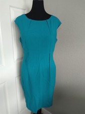 Calvin Klein Size 14 Sleeveless Blue Dress