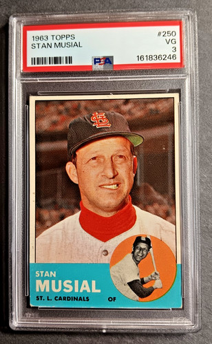 Stan Musial #250 1963 Topps card