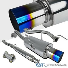 Fits Acura 94-01 Integra Gs-r Titanium Burnt Tip Ss Catback Exhaust Muffler