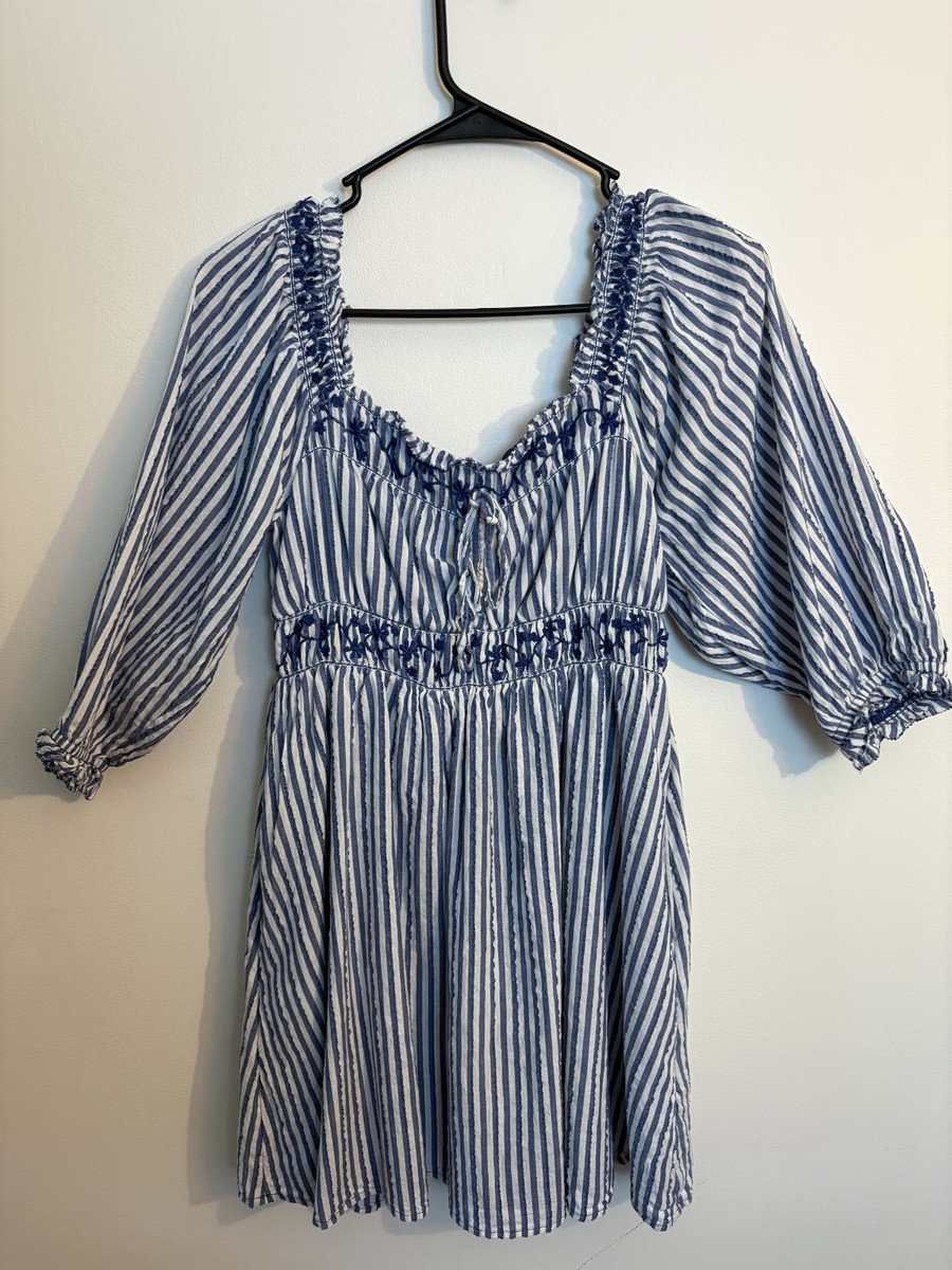 navy blue dress with white stripes Striped bodycon dress Navy/white Navy/white / Small
