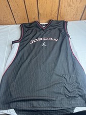 Vintage Reversible Michael Jordan Jumpman Jersey Black Gray Size Large