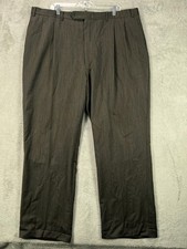 Vintage Oscar De La Renta Wool Cashmere Mens Brown Dress Pants 44X31 Dress Pants