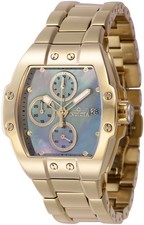 RARE / INVICTA Ladies S1 RALLY 45770 38mm Gold / Platinum Dial CHRONOGRAPH WATCH