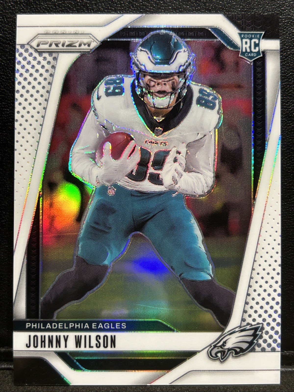 2024 Panini Prizm Johnny Wilson #355 RC Rookie White Prizm #12/35 - Eagles