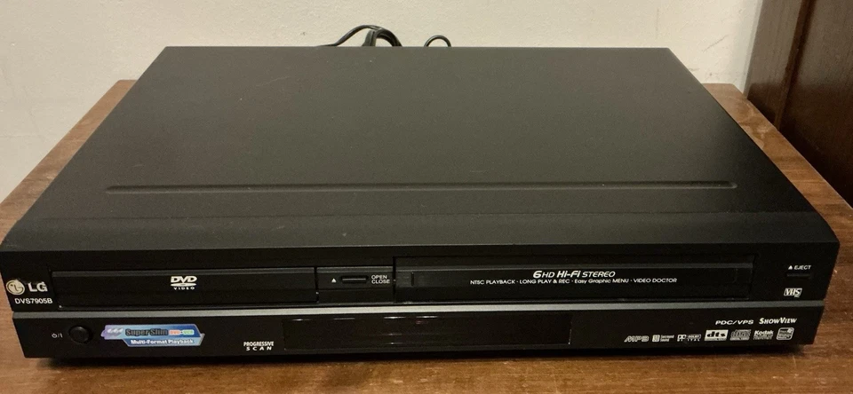 LG DVS7905B DVD Player VHS Videorecorder schwarz mit Fernbedienung - Bild 4 von 4