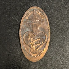Spade Needle Seatle I Love You! - Press Coin Elongated Penny Souvenir