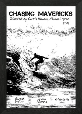 Chasing Mavericks by Curti Framed Wall Art Poster Canvas Print Picture