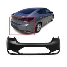 Primed Rear Upper Bumper Cover Fascia for 2019-2020 Hyundai Elantra Eco GLS SE