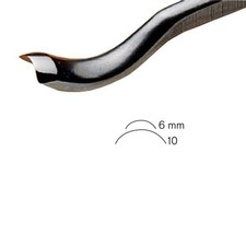 PFEIL "Swiss Made" 6mm  28 Sweep Back Bent Gouge
